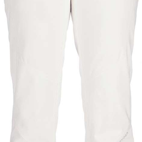 Spyder Ladies Winner GORE-TEX Insulated Pants 2023 - White pants with a black waistband and silver hardware on the side pockets.