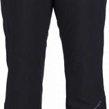 Spyder Ladies Winner Tall Pants 2023 - Black pants with a subtle pattern of thin white lines on the left leg.
