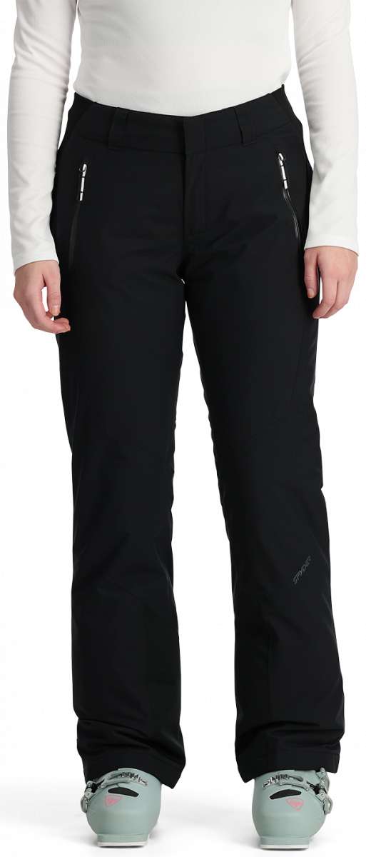 Spyder Ladies Winner Insulated Pant Tall 2024 - Black ski pants with zippered pockets and a tall length.