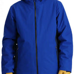 Spyder Mega 3-in-1 Insulated Jacket - A royal blue jacket with a black zipper and two zippered pockets on either side.