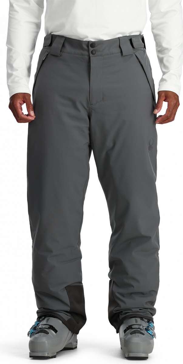 Spyder Mesa Insulated Pants 2024 - Dark gray pants with a subtle pattern of thin, darker gray lines on the upper thigh area.