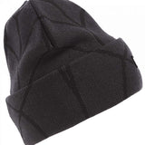Spyder Nebula Hat 2023 - A black beanie with a subtle, repeating pattern of small white stars and constellations.