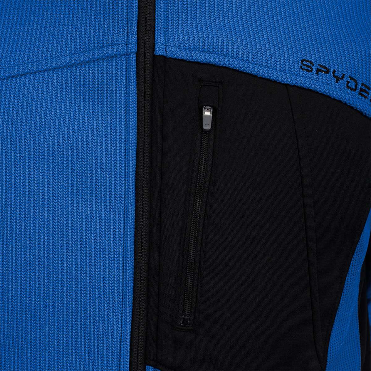 Spyder Outlaw Full Zip Fleece Vest 2022 - A royal blue fleece vest with a zippered front and two side pockets.