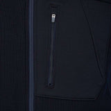 Spyder Outlaw Full Zip Fleece Vest 2022 - Black fleece vest with white embroidered logo on left chest.