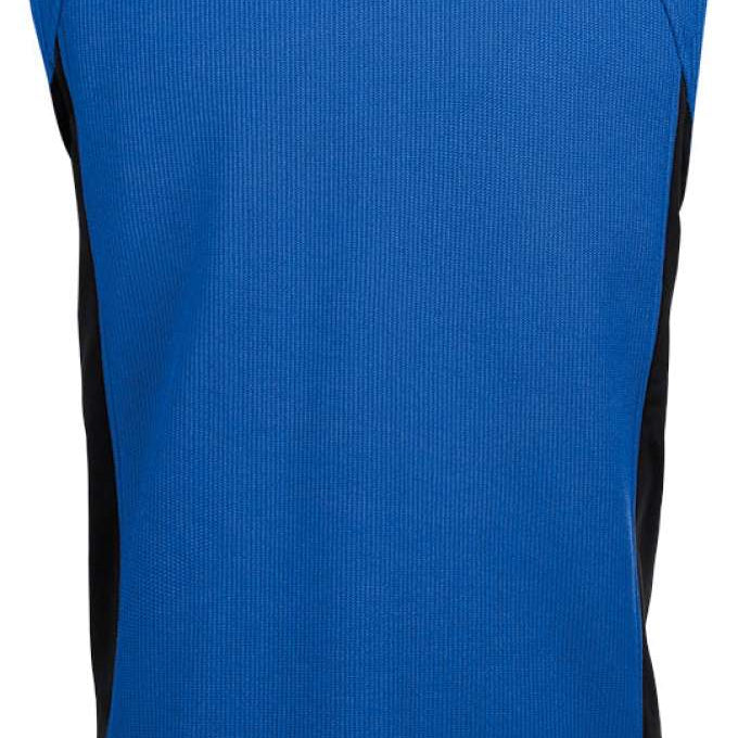 Spyder Outlaw Full Zip Fleece Vest 2022 - A royal blue fleece vest with a high collar and zippered front, featuring black hardware.