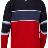 Spyder Paramount Lightweight Zip Turtleneck 2022 - A black, red and white turtleneck sweater with a zip closure at the neck.