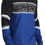 Spyder Premier 1/4 Zip Turtle Neck 2024 - A black, gray and white zip-up turtle neck with a high collar.