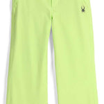 Spyder Junior's Revel Insulated Pant 2024 - Black ski pants with a subtle white stripe down the side of each leg.