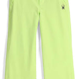 Spyder Junior's Revel Insulated Pant 2024 - Black ski pants with a subtle white stripe down the side of each leg.
