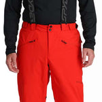 Spyder Sentinel Insulated Pants 2024 - Black pants with a subtle pattern of thin white lines on the left leg.