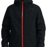 Spyder Volt GORE-TEX Shell Jacket 2024 - A black jacket with a red zipper and logo on the left chest.