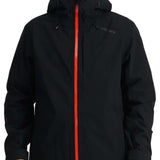 Spyder Volt GORE-TEX Shell Jacket 2024 - A black jacket with a red zipper and logo on the left chest.