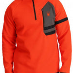 Spyder Wengen Bandit 1/2 Zip Sweater 2024 - A black and white sweater with a bandit logo on the chest.