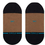 Stance Alter No Show Socks 2023 - Brown socks with a blue logo on top.
