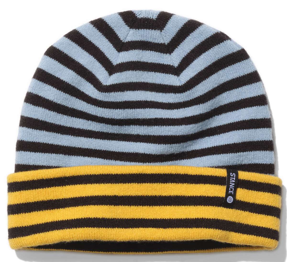 Stance Barnicle Beanie 2023 - A black beanie with a white logo on the front and a pom-pom on top.