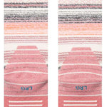 Stance Curren Snow Sock 2024 - White socks with thin black stripes and a subtle snowflake pattern on the top cuff.