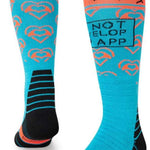 Stance Develop Snowboard Socks 2023 - Black snowboard socks with a repeating pattern of white and grey stripes.