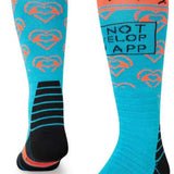 Stance Develop Snowboard Socks 2023 - Black snowboard socks with a repeating pattern of white and grey stripes.