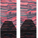 Stance Dusk to Dawn Snow Crew Sock 2024 - A pair of crew socks with a pink and grey marbled pattern.