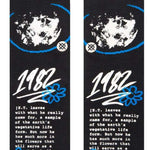 Stance Extra Terrestrial Crew Socks 2023 - A pair of black crew socks with a white ET face and blue lines around it.