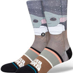 Stance Grogu By Jaz Crew Sock 2024 - A pair of crew socks featuring an image of Grogu from The Mandalorian.