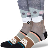 Stance Grogu By Jaz Crew Sock 2024 - A pair of crew socks featuring an image of Grogu from The Mandalorian.