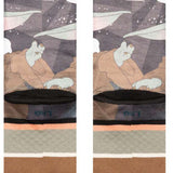 Stance Grogu By Jaz Crew Sock 2024 - A pair of crew socks with a cartoon image of Grogu from The Mandalorian on them, in shades of brown and tan.