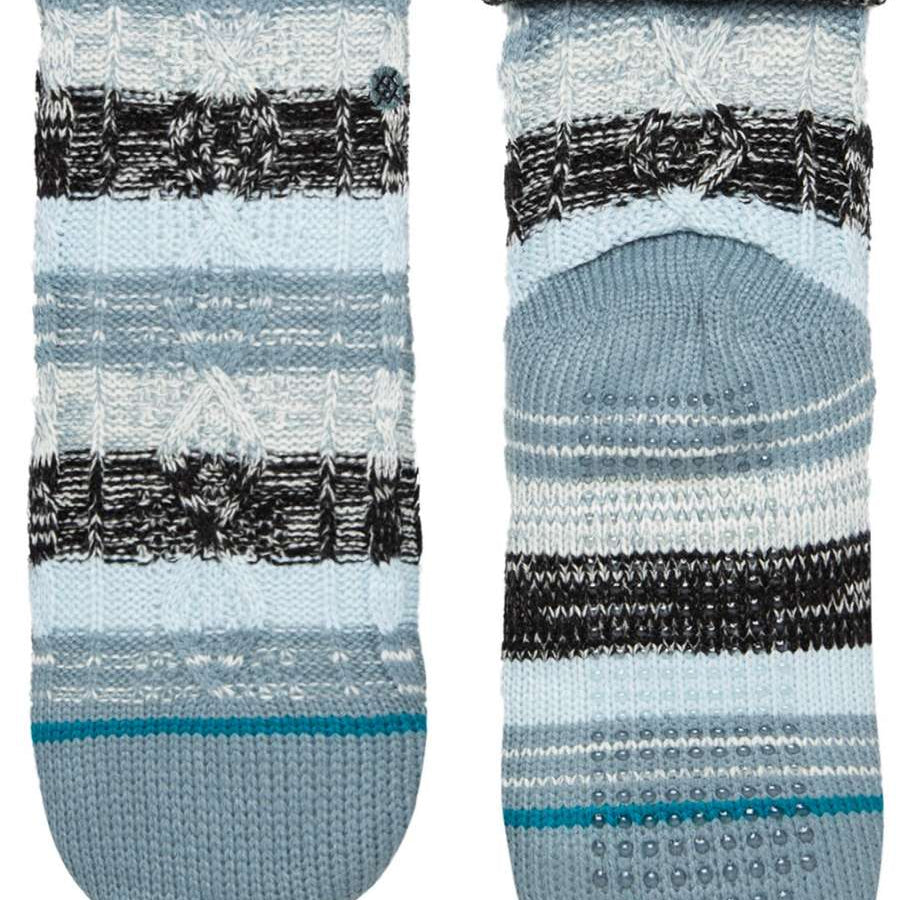 Stance Jalama Socks 2023 - Pair of light blue ankle socks with a subtle white pattern and dark blue accents.