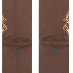 Stance Kids Jawa Crew Sock 2023 - Brown crew socks with a tan and black pattern of a character from Star Wars.