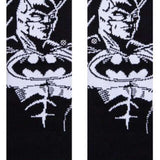 Stance Juniors Batman Crew Socks 2023 - Black crew socks with a white Batman logo on top of a black bat symbol.