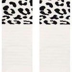 Stance Juniors Cheatz Snow Sock 2023 - White snow socks with black leopard print and blue stripe at the top.