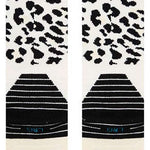 Stance Juniors Cheatz Snow Sock 2023 - Black snowflake pattern on white ankle socks with a blue logo at the top.