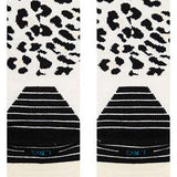 Stance Juniors Cheatz Snow Sock 2023 - Black snowflake pattern on white ankle socks with a blue logo at the top.