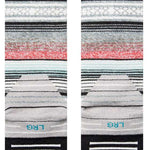 Stance Kids Curren Snow SB Sock 2024 - A pair of snowboard socks with a red and grey pattern, featuring white accents and black stripes at the top.