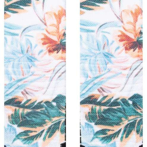 Stance Kids Flowerful Snow Sock 2024 - A pair of colorful snow socks with a floral pattern in shades of pink, blue and yellow.