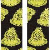 Stance Kids Mean One Crew Sock 2024 - A pair of crew socks with a cartoonish mean-looking green creature face design on them.