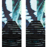 Stance Kids Micro Dye Snow SB Sock 2024 - A pair of snowboard socks with a blue and green tie-dye pattern on a white background.