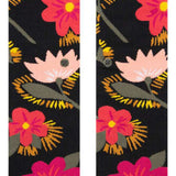 Stance Ladies Sight To See Crew Socks 2023 - Black crew socks with pink and orange flowers, green leaves, and yellow accents.
