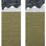 Stance - Lonely peaks design with white snow-capped mountains on a green background.