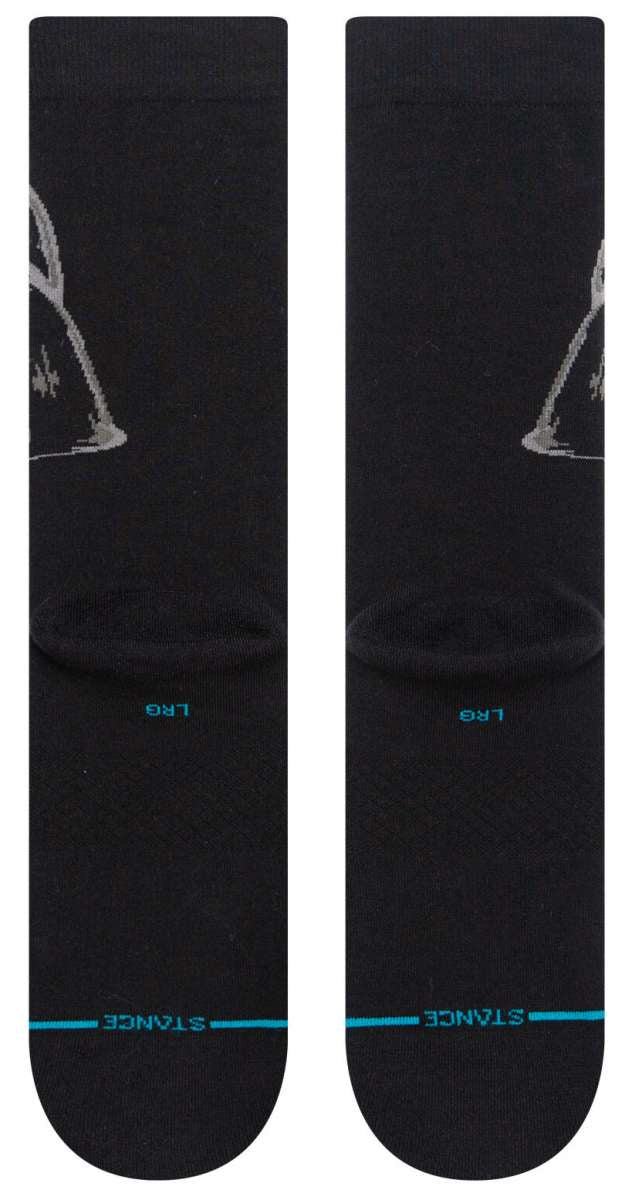 Stance - Lord Vader's face is printed on the top of these black crew socks with white accents.