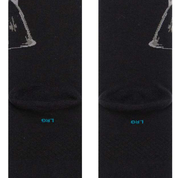 Stance - Lord Vader's face is printed on the top of these black crew socks with white accents.