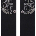 Stance Lord Vader Crew Socks - A pair of black crew socks with a gray graphic of Darth Vader's face on them.