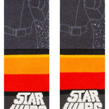 Stance LVSW Snow SB Sock 2024 - White snowboard socks with a repeating pattern of black and grey stripes.