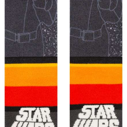 Stance LVSW Snow SB Sock 2024 - White snowboard socks with a repeating pattern of black and grey stripes.