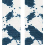 Stance Maliboo Dye Snow Sock 2023 - A pair of snow socks with a blue and white tie-dye pattern on a white background.