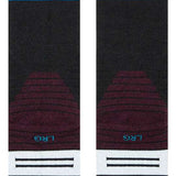 Stance Maliboo Snowboard Socks 2023 - Black socks with a blue stripe and gray heel.
