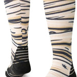 Stance Mummy T Snow Sb Sock 2024 - White socks with black and tan stripes, featuring a mummy design.