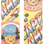 Stance No Cavities Crew Sock 2024 - A pair of crew socks with a blue and white tooth design on a light gray background.