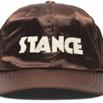 Stance - Satin cap with a small embroidered logo on the front, featuring a subtle sheen and a classic six-panel design.
