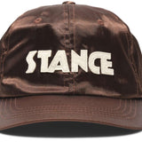 Stance - Satin cap with a small embroidered logo on the front, featuring a subtle sheen and a classic six-panel design.